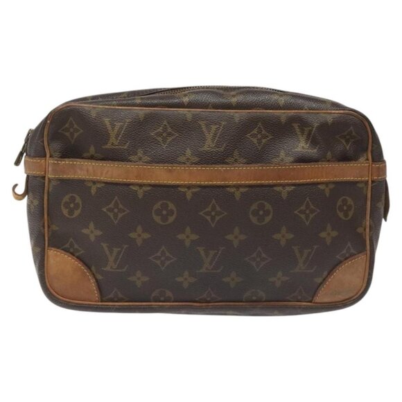 LOUIS VUITTON Monogram Compiegne 28 Clutch Bag M51845 LV Auth EC650 - Picture 1 of 16